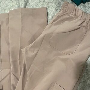 Tan colored Mint Stretch scrub pants